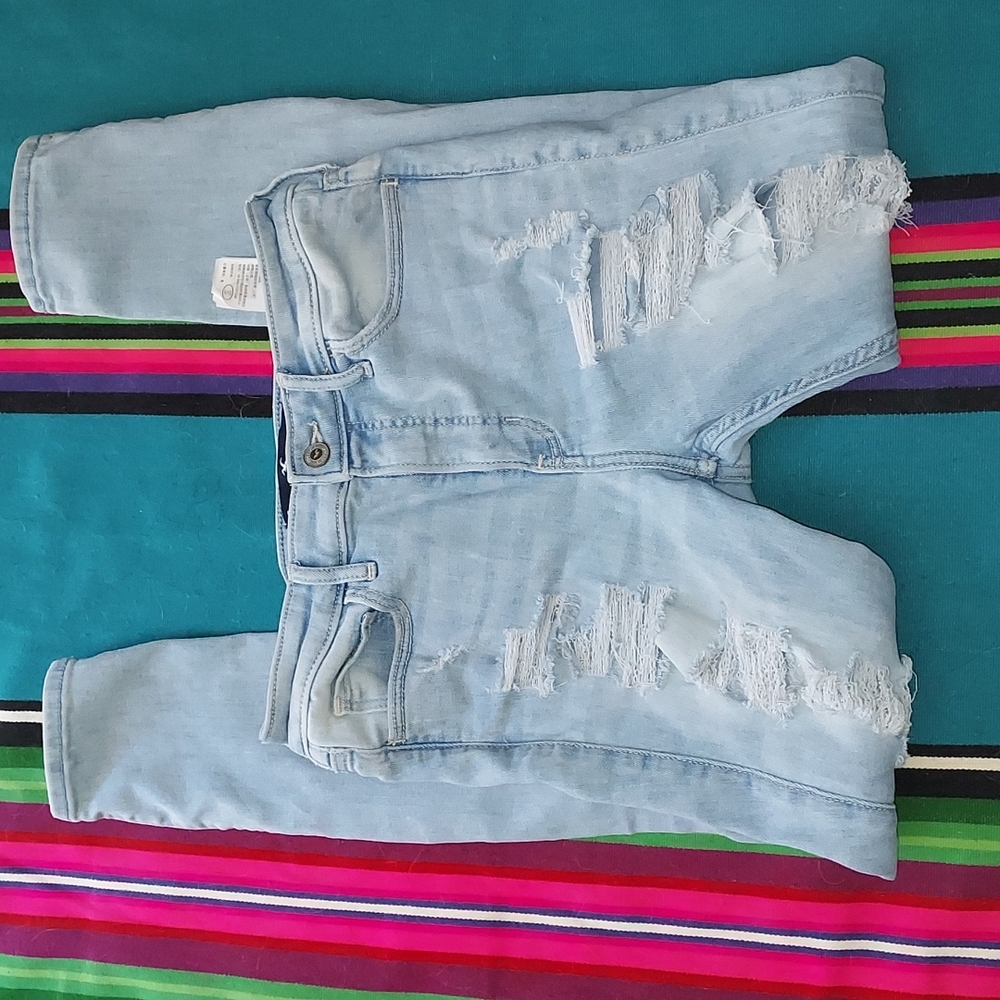 Hollister blue skinny jeans junior size 28